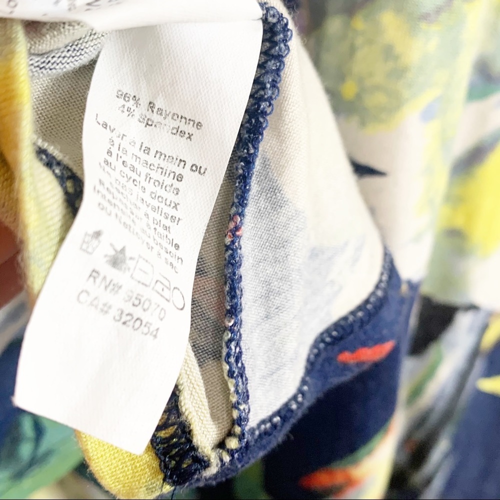 Anthropologie Weston Wear Blue Floral Top Sleeveless Tunic - Picture 5 of 5